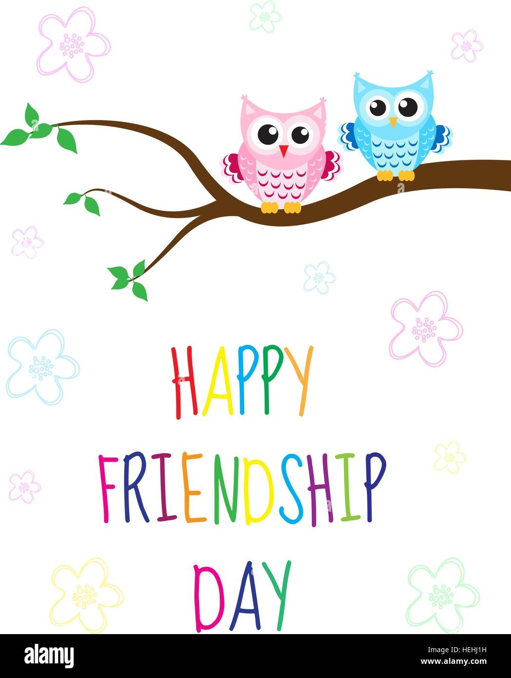 Free Printable Owl Friendship Kid Card