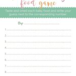 Guess The Baby Food Game Instructions Free Printable