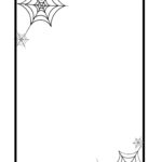 Halloween Border Paper A4 Skeleton Bat Cobweb Ghost Printable Teaching Resources Print Play Learn