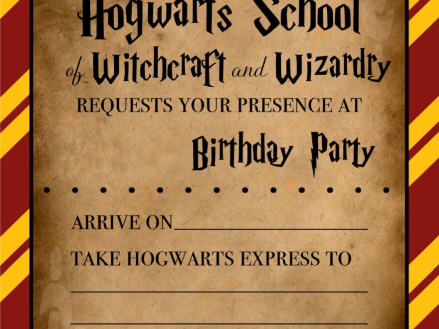 Harry Potter Invitations free Printables Fun Money Mom