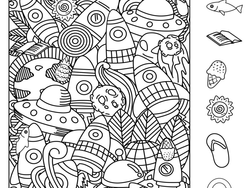 Hidden Object Pages Adults 6 Free PDF Printables Printablee Worksheets Library