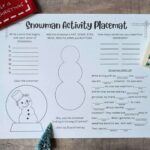Kids Snowman Activity Placemat Sunshine And Munchkins