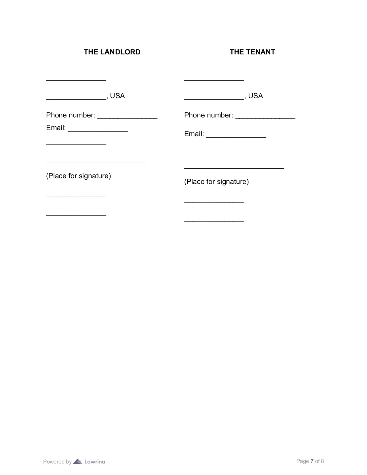 Free Legal Forms Online Printable
