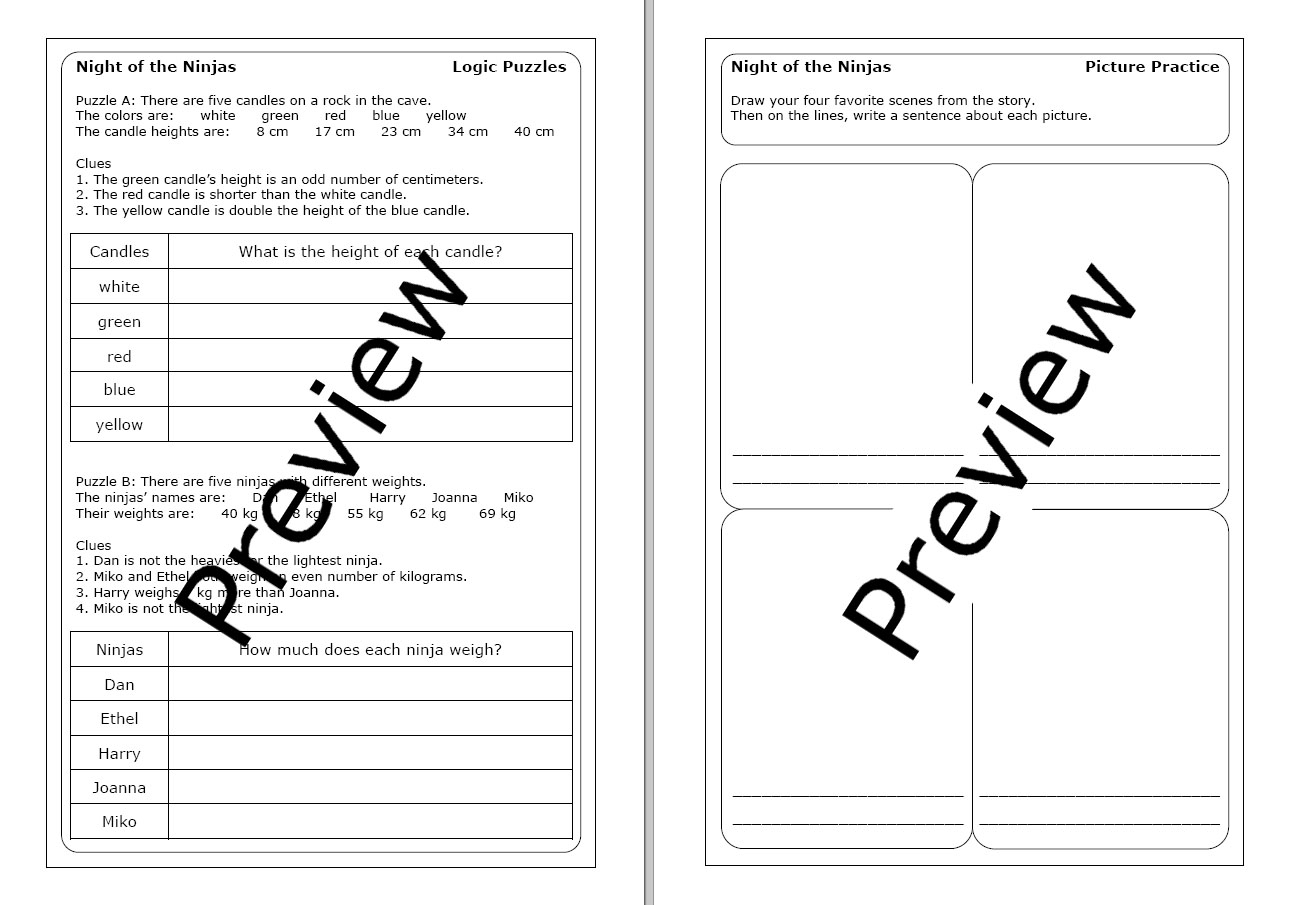 Magic Tree House Night Of The Ninjas Worksheets Made By Teachers