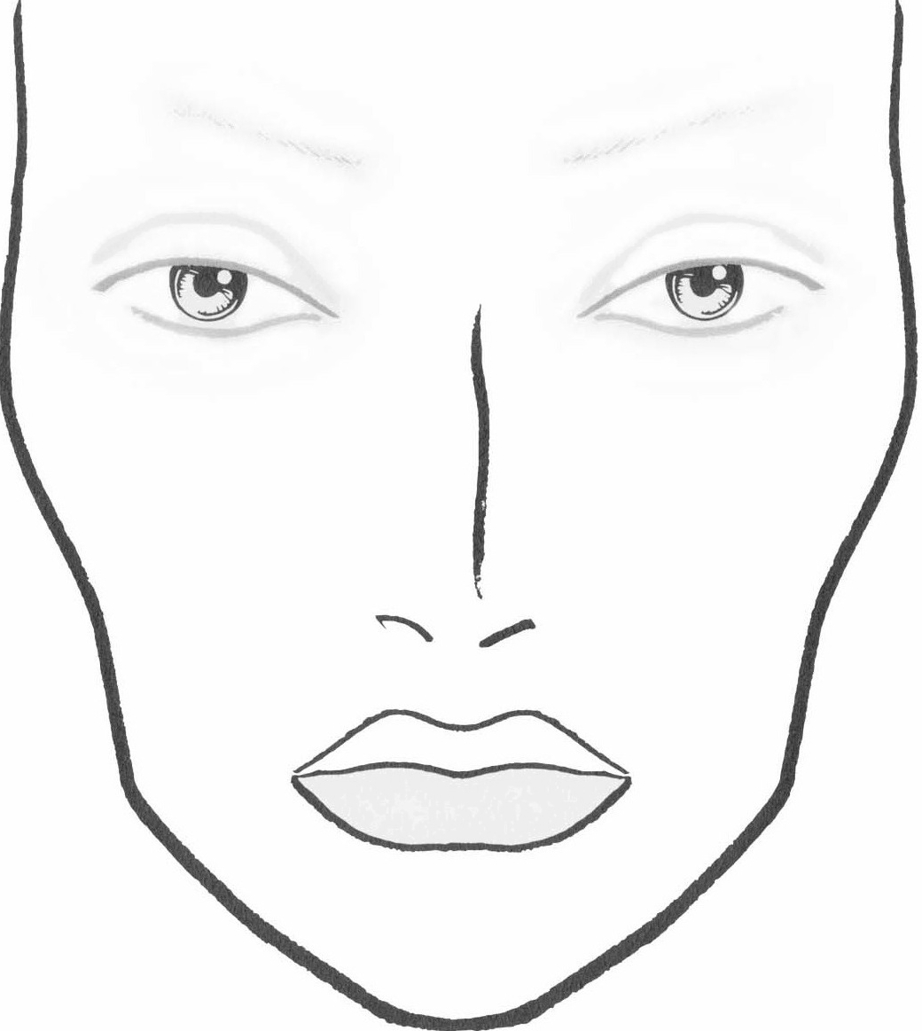 Free Printable Makeup Face Charts Printable Templates Hub