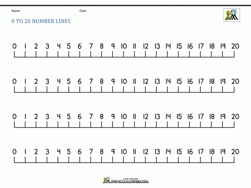 Number Line 0 To 20