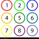 Numbers In Colored Circles Circle Logo Royalty Free Vector