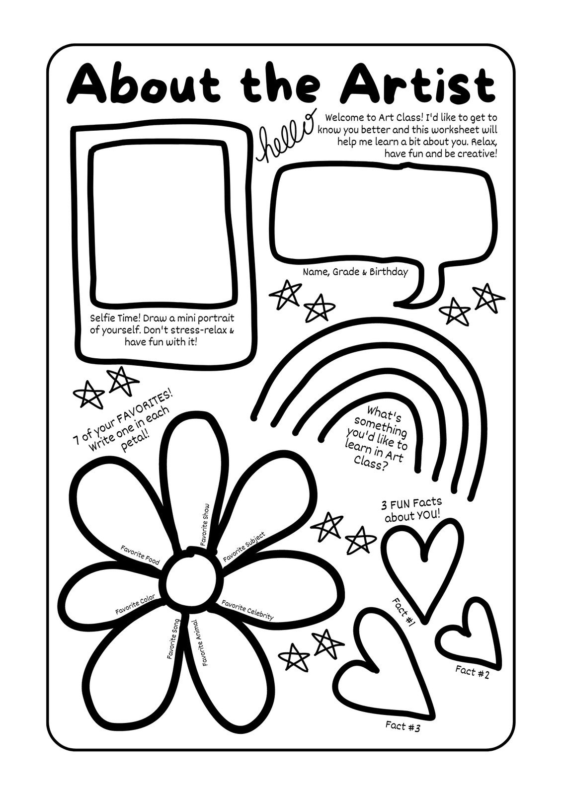Free Printable Arts And Crafts Worksheets