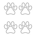 Paw Print Template Shapes Blank Printable Shapes