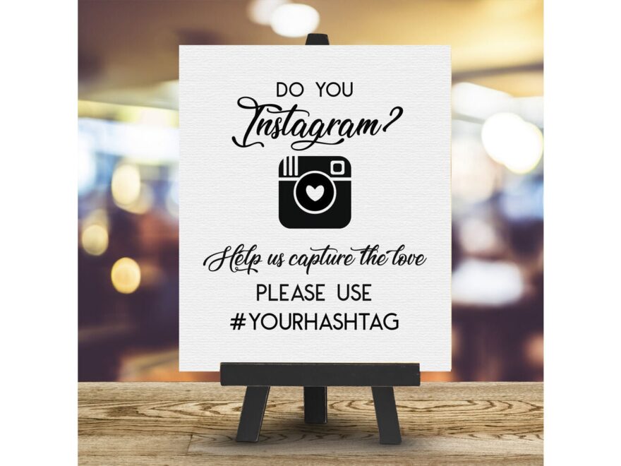 Personalised Wedding Hashtag Instagram Sign From 4 00 Each