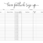Potluck Sign Up Sheets 74 FREE Sheets Printabulls