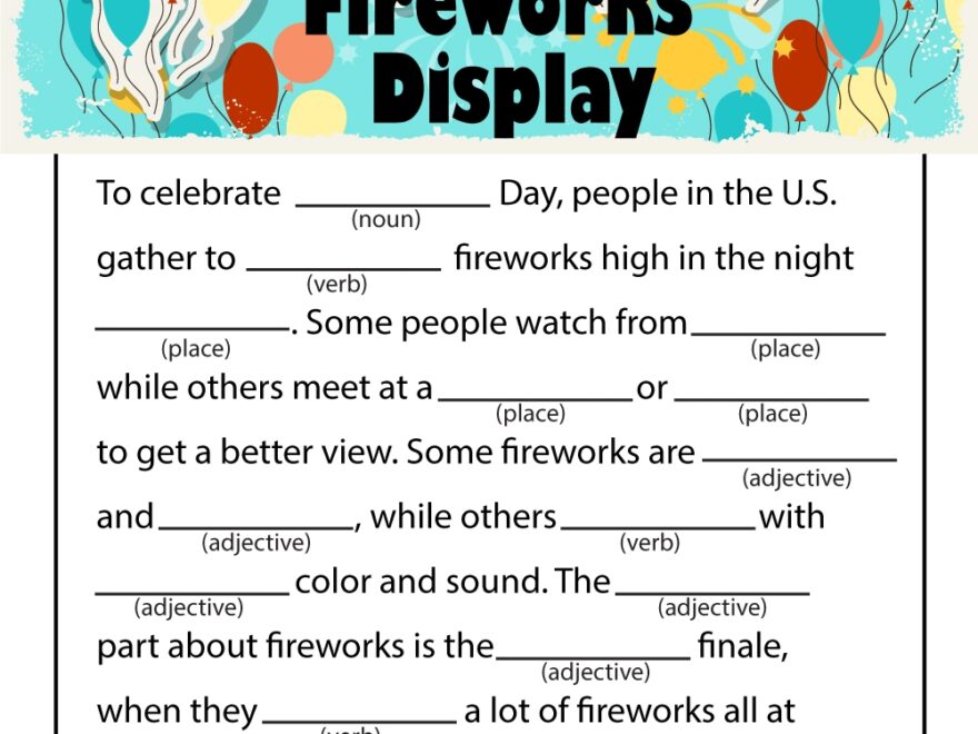 Printable 4th Of July Ad Libs For Kids Woo Jr Kids Activities Children s Publishing