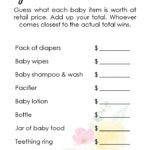 Printable Baby Shower Game Guess The Price Morning Motivated Mom
