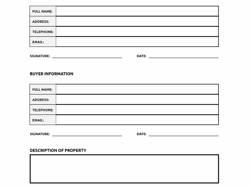 Printable Bill Of Sale World Of Printables