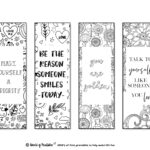 Printable Bookmarks To Color 120 For Adults Kids World Of Printables