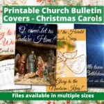 Printable Church Bulletin Covers Christmas Carols Multiple Sizes Digital Download Etsy