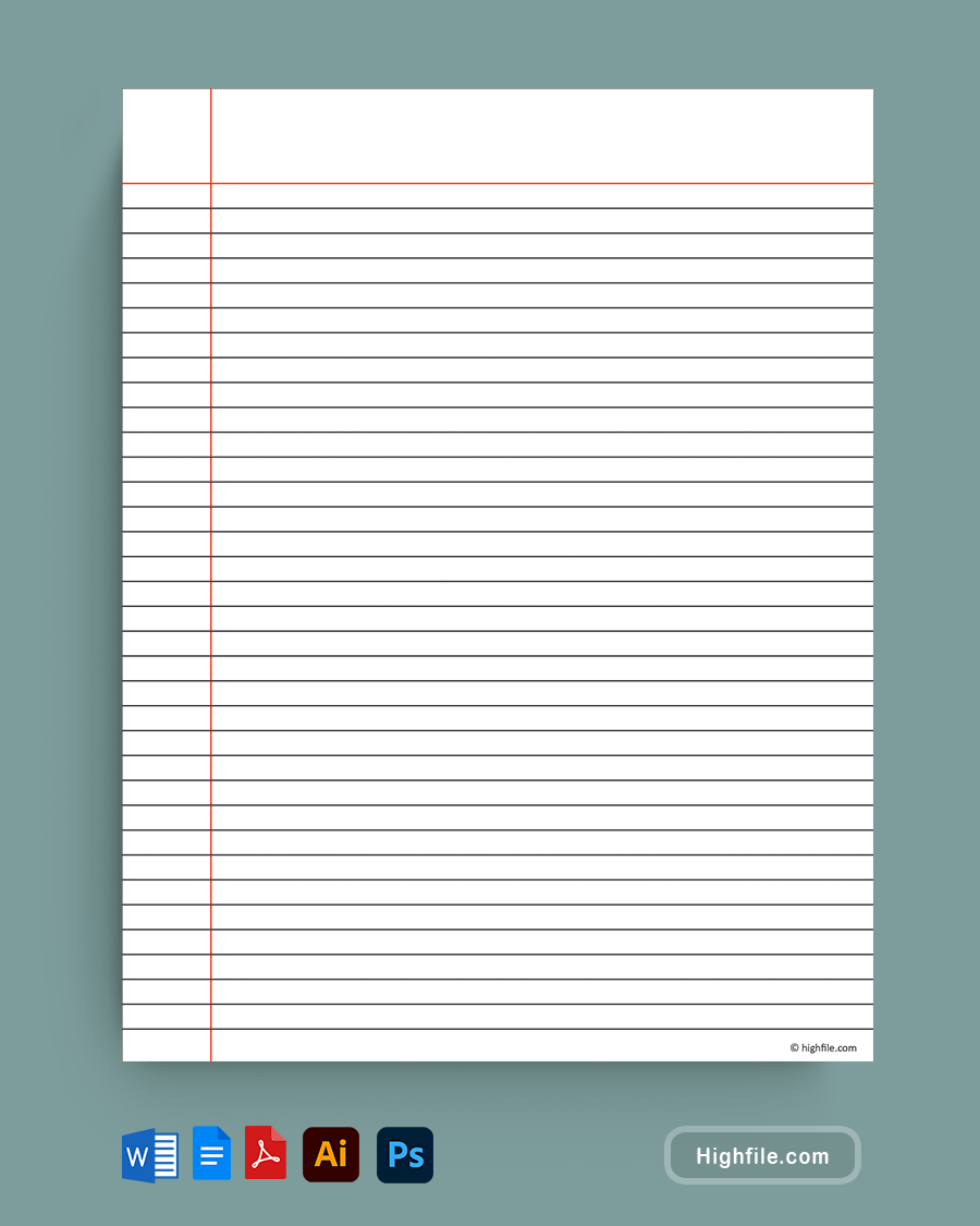 Free Printable Notebook Paper College Rule
