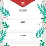 Printable Holiday Menu Gold Seal