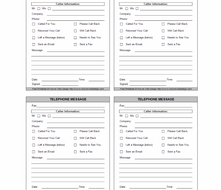 Printable Phone Message Slips Fill Online Printable Fillable Blank PdfFiller