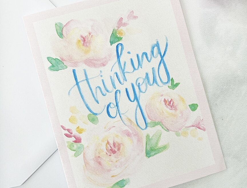 Printable Thinking Of You Card Pineapple Paper Co