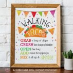 Printable WALKING TACOS Sign Instant Download 8x10 Digital PDF Mexican Fiesta Walking Taco Bar Bridal Shower Birthday Taco Bar Sign Etsy