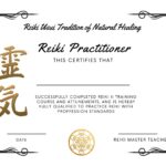 Reiki Certificate Custom Design Service Worksheets Library