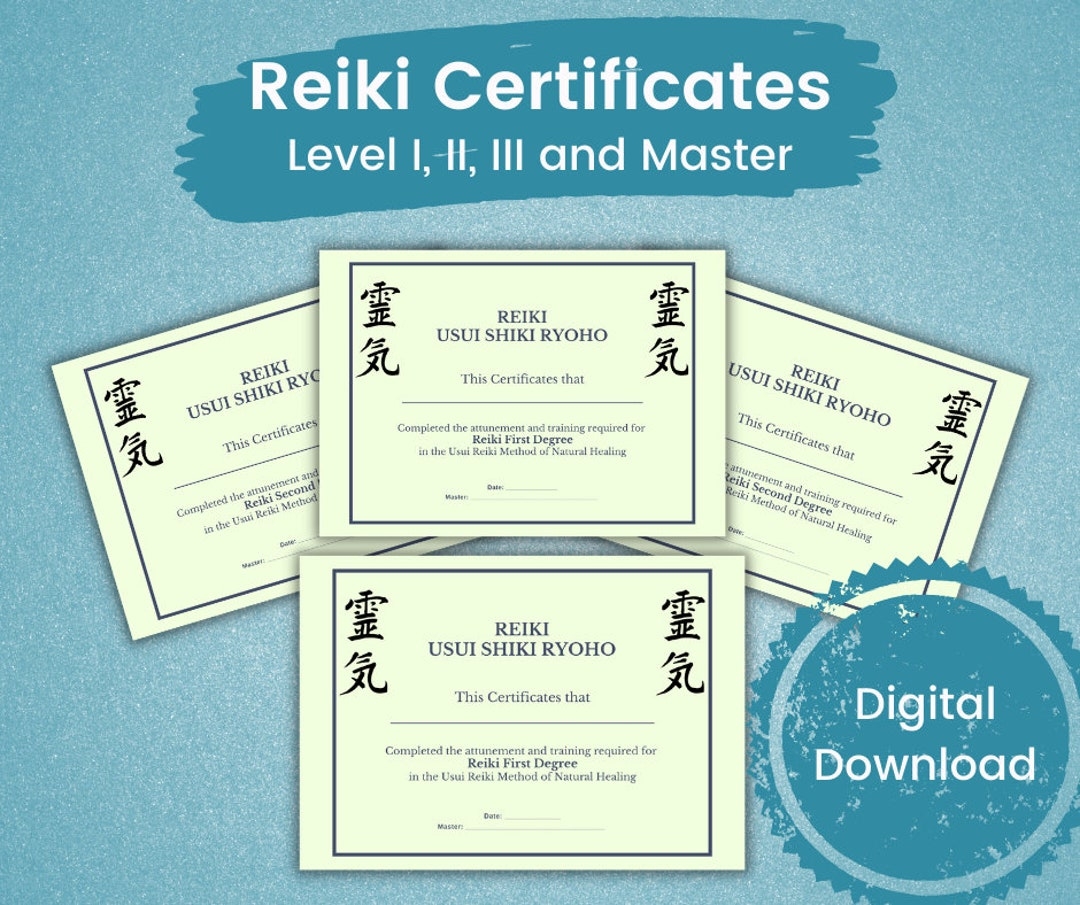 Free Printable Reiki Certificate Templates