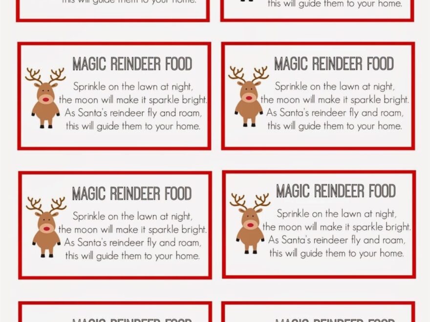 Reindeer Food Tags 10 Free PDF Printables Printablee