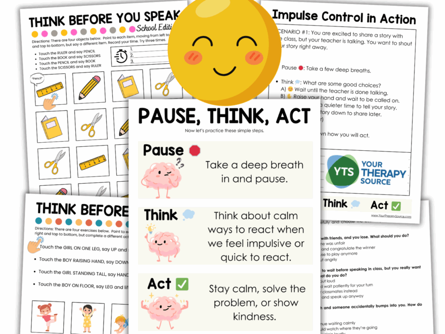 Self Control Song Free Printable Your Therapy Source