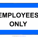 Staff Only Signs Poster Template
