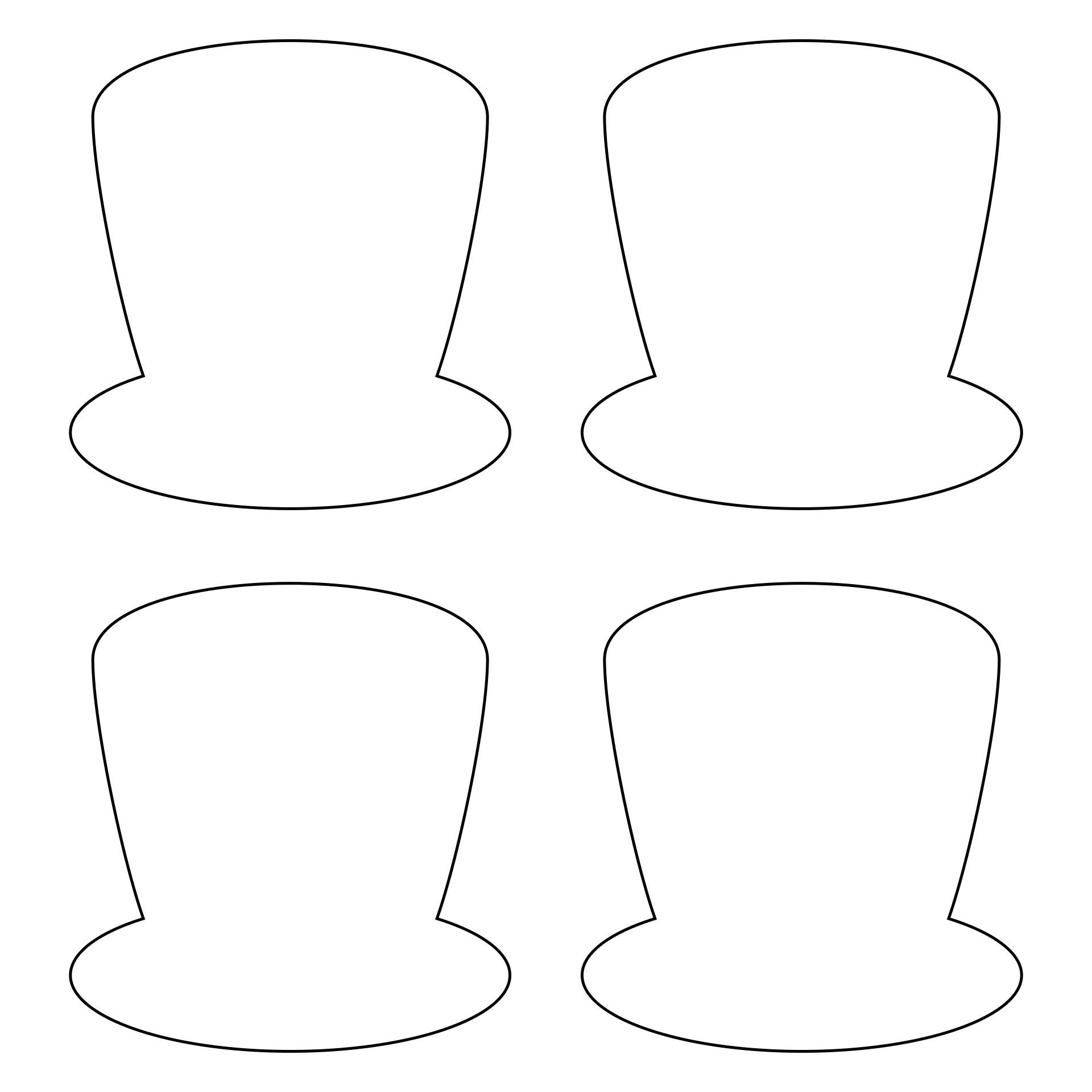 Top Hat Pattern 10 Free PDF Printables Printablee
