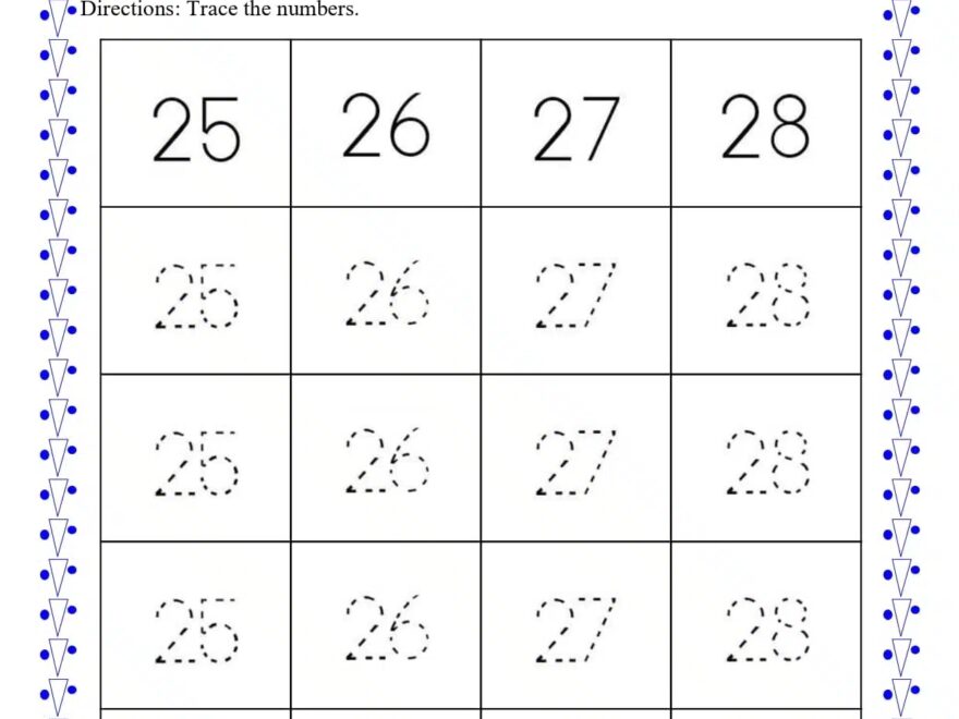 Trace Numbers 25 26 26 28 Www eLearning24x7