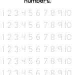 Tracing Numbers 1 10 Worksheets Free Printable Pdfs Teach Prints