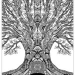 Tree Of Life Doodle Art Free Adult Coloring Page Karyn Lewis Illustration