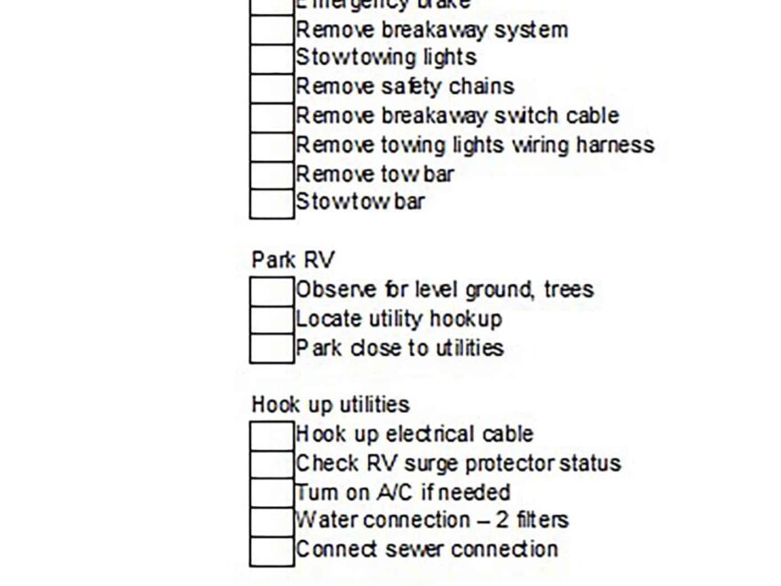 Ultimate RV Travel Trailer Setup Checklist 2 Nerds In A Truck