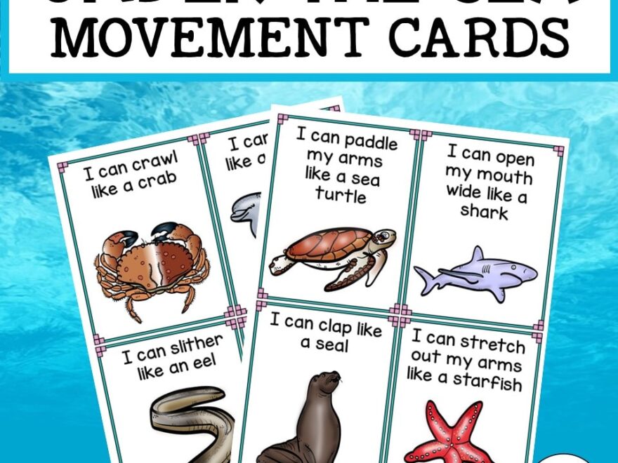 Under The Sea Movement Cards Pre K Printable Fun