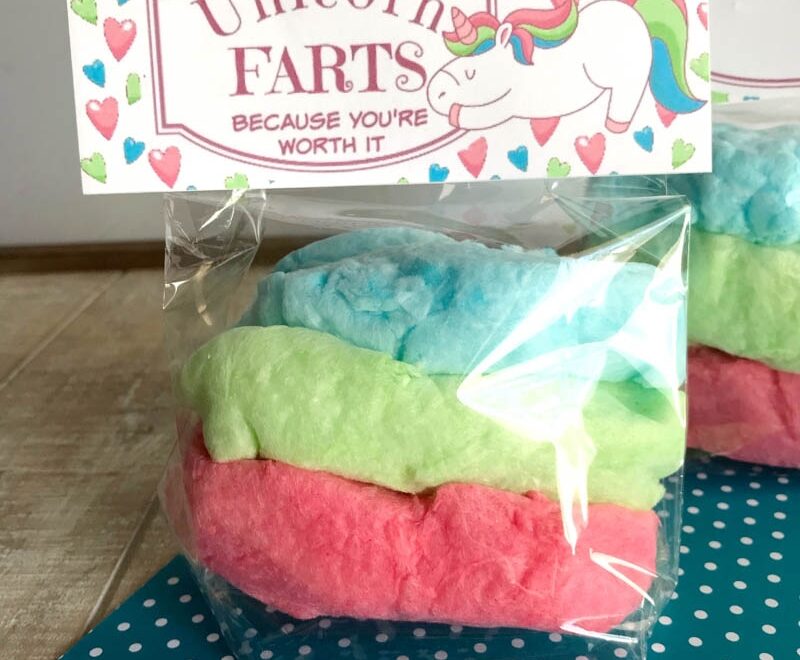 Unicorn Poop Treat Bag Toppers For Valetine s Day Or Any Time With Printables