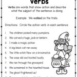 Verbs Worksheet Using Halloween Sentences Second Grade Teaching Blog
