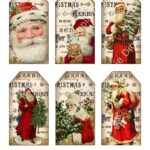 Victorian Christmas Gift Tags Santa Children Vintage Printable Hang Tags Digital Download Instant Download Scrapbook Journal Ephemera Etsy UK