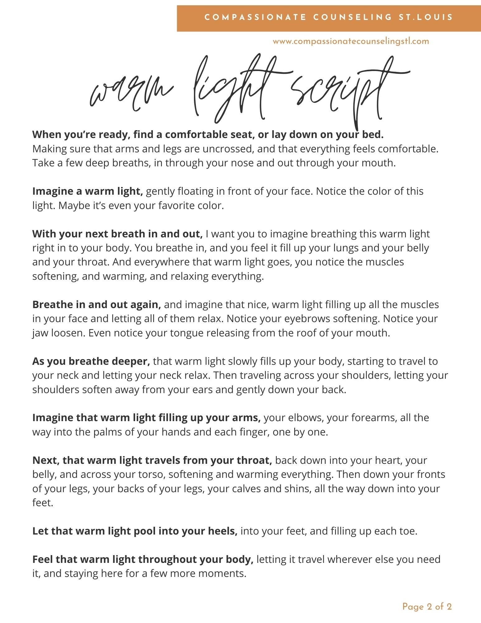 Free Printable Guided Imagery Scripts