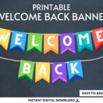 Welcome Back Banner Printable Welcome Back Banner Printable Banner Etsy
