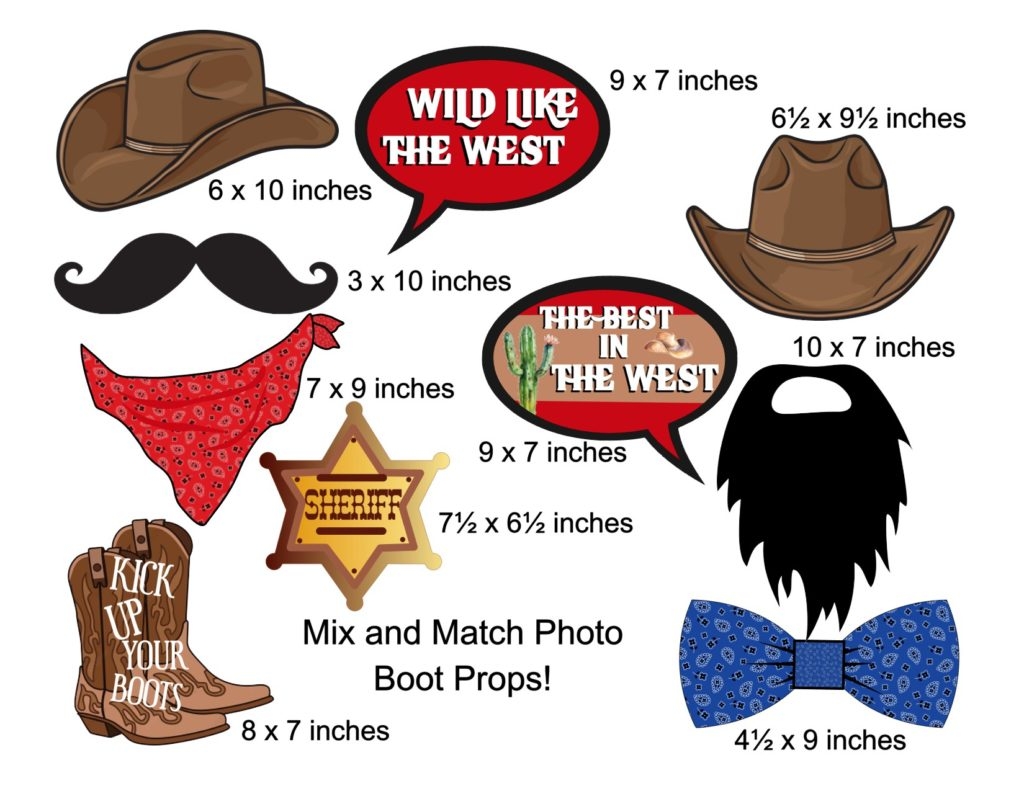 Cowboy Photo Booth Props Free Printables